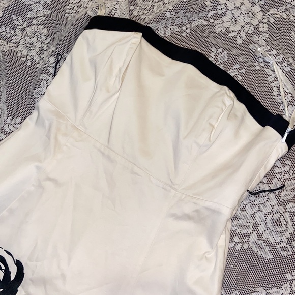 WHBM Floral Strapless Dress Embroidered Corset White House Black Market SZ4 - Picture 13 of 14